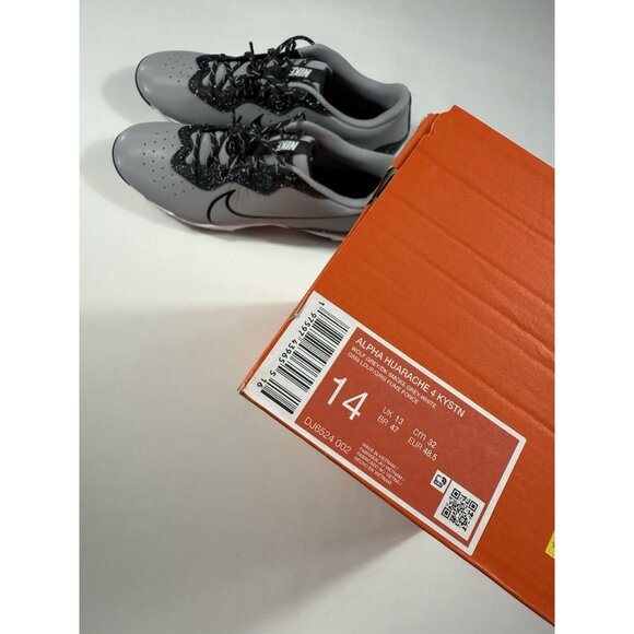 New Men’s Size 14 Grey Nike Alpha Huarache 4 KYSTN Baseball Cleats DJ6524 002 - Picture 10 of 10